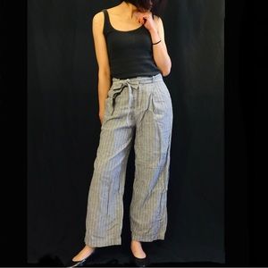 Uniqlo stripe wide leg pant S